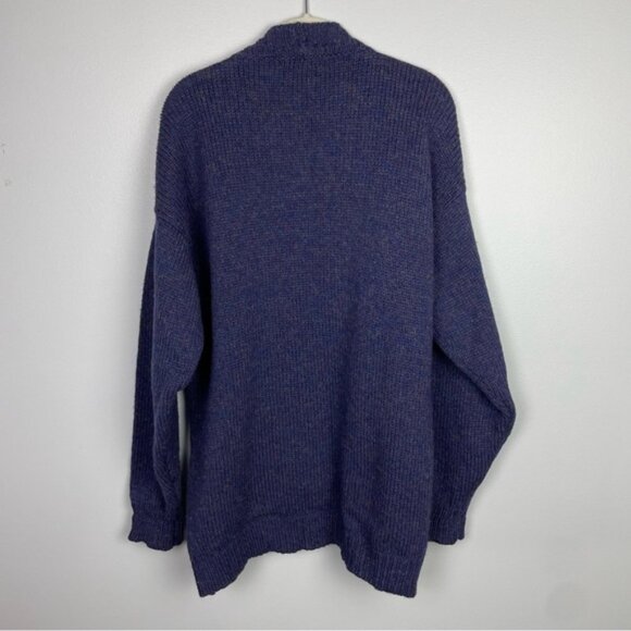 Vintage Flannery Blue‎ Ireland 100% Wool V-Neck Cardigan Sweater - Picture 5 of 11
